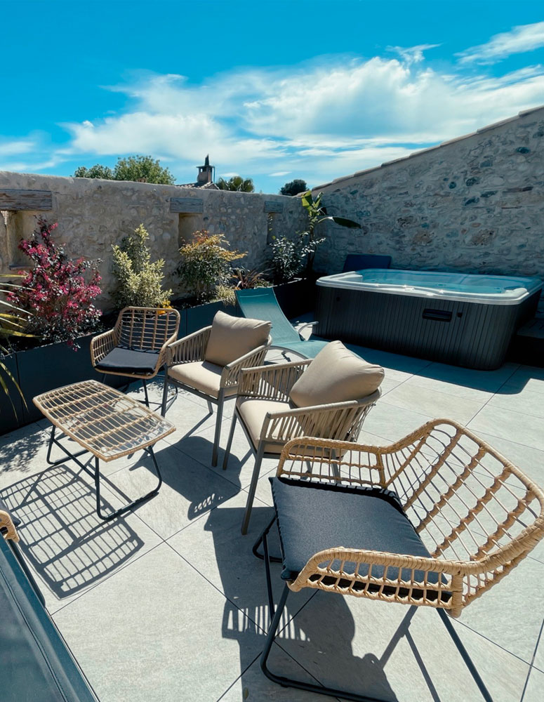 La terrasse du gîte